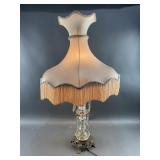 Vtg Hollywood Regency Style Crystal/Brass Lamp Vtg Hollywood Regency Style Crystal/Brass Lamp