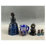 Uranium Blue Glass Duck Family & More