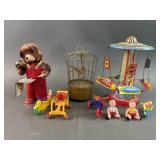 Antique Tin Bear & More Vintage Toys