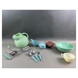 Vintage Jadeite Tilted Pitcher, Melamine & More