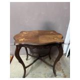 French Louis XIV Style Mixed Wood Side Table