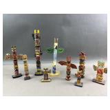 Native American Wood Totem Pole Decor