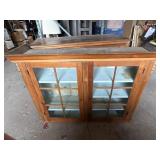 2 Piece Vtg Farmhouse Style Cabinet