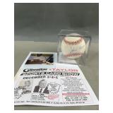 Hank Aaron Signed Baseball With Event Photo