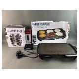 Farberware Griddle, Spice Rack, & Milk Frother
