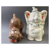 1940s Dumbo & Silly Dog Cookie Jars
