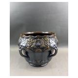 XL Vintage Majolica Glazed Pottery Jardiniere