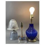 Vintage Depression Glass Lamps
