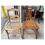 Vtg Wooden & Woven Chair