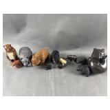 Signed Pottery Bear, Antique Figurine & More
