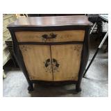 Traditional Style Hand Painted Accent Cabinet
