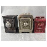 Vtg Cast Iron Bank & More