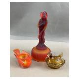 Vintage Amberina Bashful Lady & More Glass