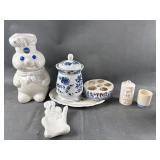 Ceramic Pillsbury Doughboy Cookie Jar & More