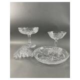 Vintage Crystal Star Patterned Glass