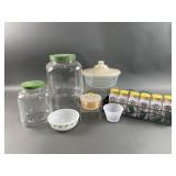 Art Deco Spice Glass Jars & More