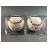 Signed Alan Tramell & Lou Whitaker Baseballs