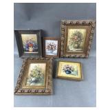 Small Framed Floral Paintings