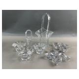 Clear Uranium Glass Candle Holders & More