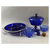 Covered Cobalt Blue Candy Jar & More