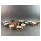 19 Piece Vintage Hand Painted Toby Tea Set