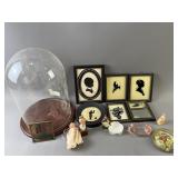 Wood & Glass Cloche, Victorian Schereschnitte,