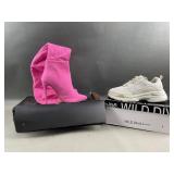 Size 8 Fashion Nova Pink Boots & Wild Diva