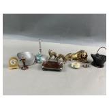 Vintage Brass Lion, Fawns & Metal Items