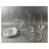 Manganese Fostoria Coronet Tray & More Glass