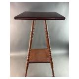 Antique Arts & Crafts Style Two Tier Wooden Table