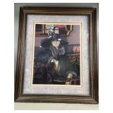 "Lady In Blackï¿½ Painted Mat Framed Art