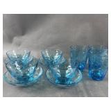 Uranium Hazel Atlas Capri Dot Footed Cup/Bowl