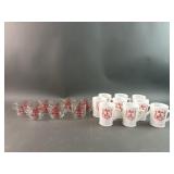 Vintage Tom & Jerry Milk & Clear Glass Cups