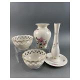 Lenox Rose Manor Bud Vase & More