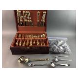 Gold Tone Ornate Flatware & Westbond Silverware