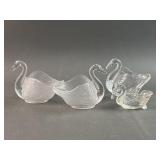 Glowing Manganese Fenton Glass Swan & More