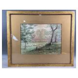 Robert Wickenden 1889 Sheep At Pasture Watercolor
