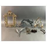 Hollywood Regency Frame, Cast Iron Sconce, & More