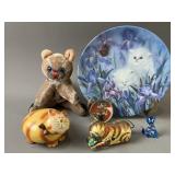 Vintage Stuffed Cat, Tin Wind Up & More