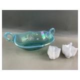 Fenton Historical Collection Swan Bowl & Minis