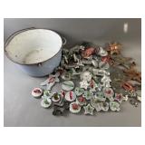 Heavy Enamel Plated Bucket & Cookie Cutters