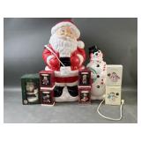 Santa & Snowman Blow-molds Hallmark & More