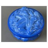 Hoffman & Shlevogt Art Deco Blue Glass Box