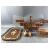 Wooden Lacquer Drink Tray, Sewing Box & More
