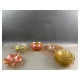 Marigold Carnival & Amber Depression Glass