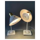 MCM Gold & White Goose Neck Lamps