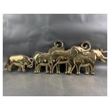 MCM Vintage Syroco Elephant Heard Wall Hanging