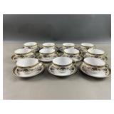 Vtg Noritake Delmonte Tea Cups & Saucers