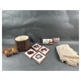 Ceramic Log Planter, Turkeys, Cutting Board & More