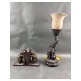 Morrocan Style Elephant Alabaster Style Lamp